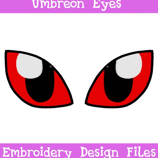 EMBROIDERY FILES: Umbreon Eyes - Embroidery Machine Design