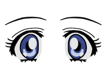 EMBROIDERY FILES: Anime Style Eyes - Embroidery Machine Design