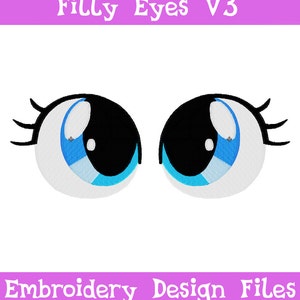 PES FILES: Filly Eyes V3 - Embroidery Machine Design