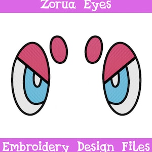 PES FILES: Zorua Eyes - Embroidery Machine Design