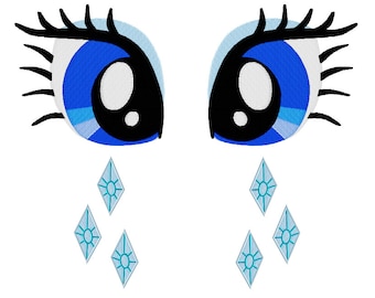 EMBROIDERY FILES: Rarity Eyes & Cutie Mark Set - Embroidery Machine Design File