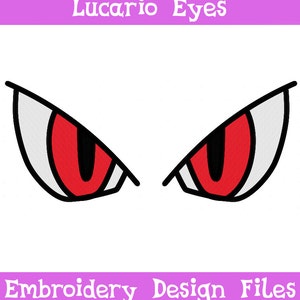 Stickerei-Dateien: Lucario Augen - Stickerei-Maschinendesign
