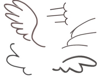 EMBROIDERY FILES: Wing Detailing Set - Embroidery Machine Design File