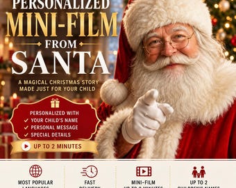 Personalized Santa Claus Video Message | Custom Christmas Video for Kids | 2 Min