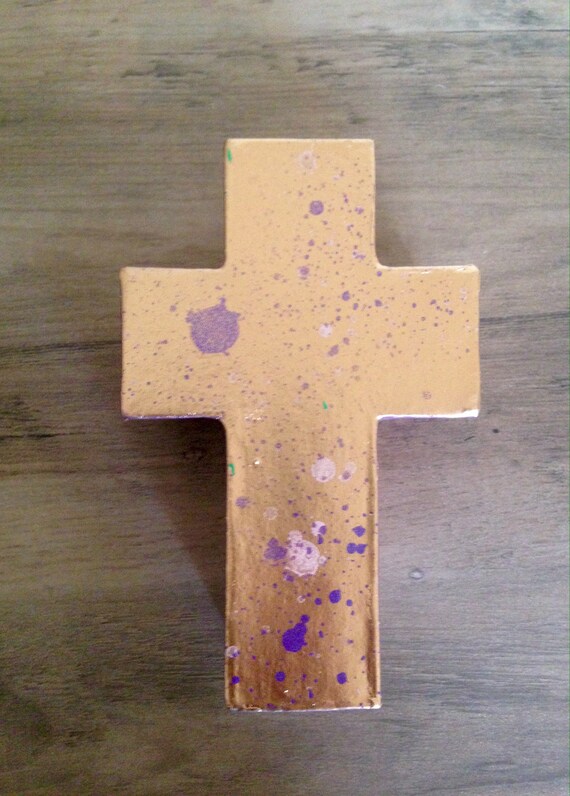 1 Painted Paper Mache Cross Box Christian Catholic Voodoo Etsy