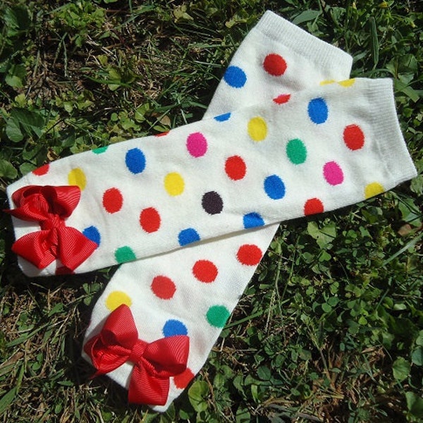 Baby Leg Warmers - Candy colored polka dot leg warmers - Baby legs - Girls Leg warmers - CANDY DOTS