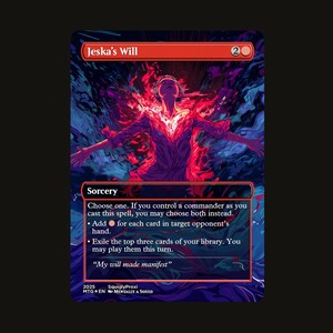 La voluntad de Jeska - Tarjeta personalizada de altar con arte completo / Commander EDH / SquiglyProxy