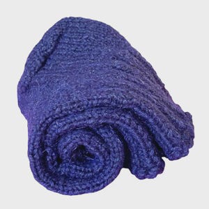 Hand Knitted Socks, Thick Warm Hand Knitted Socks, Dark Blue Hand Knitted Socks, Unisex Socks, 23cm