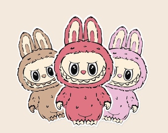 Pacchetto Labubu Designs Svg Png, Svg, Labubu Png Svg, File digitale vettoriale per Cricut, Labubu tagliato al laser, Download immediato, Personaggio Labubu