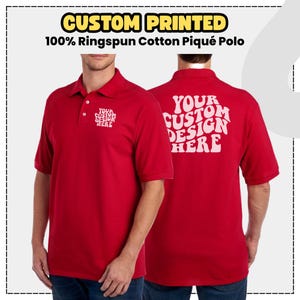 Custom Printed Personalized Polo Shirt for Men & Women - Custom Business Logo, Monogrammed Team Polo&#39;s, Customized Golf Sports Polo Shirts