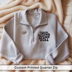 Custom Quarter-Zip Sweatshirt, Custom Bachelorette 1/4 Zip Sweatshirt, Personalized 1/4 Zip Pullover, Custom Monogram Quarter Zip Sweater