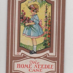 Anúncio de livro de estojo de agulhas vintage, florista dos EUA