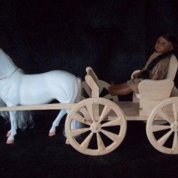 Handcrafted furniture for American Girl - pioneer wagon - raw