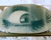Rare vintage giant, billboard size, eye of famous  Betty Hutton. Made by Vari-Vue 1950's. Lenticular imaging "winker".