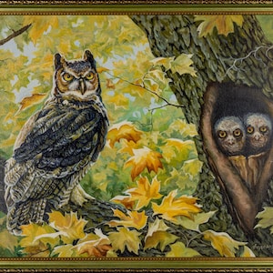 Original Oil Painting | An Owl