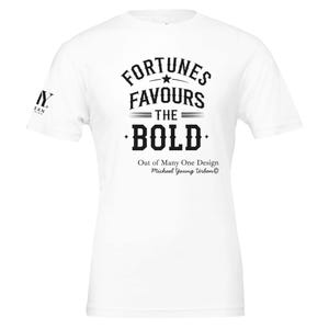 Fortunes Favours The Bold (Black) - Premium Unisex Crewneck T-shirt | Bella + Canvas 3001