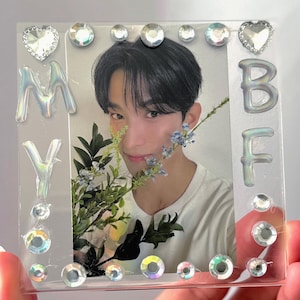 Porta-cartões magnético para fotos K-pop
