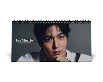 Calendario de escritorio de oficina 2026 del actor coreano Lee Min Ho Bias: un regalo navideño único y peculiar para los fanáticos del Kpop y los Kdramas.