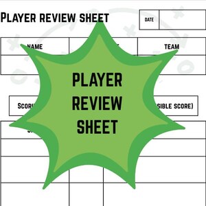 Hoja de revisión del jugador: Informe deportivo/de entrenamiento