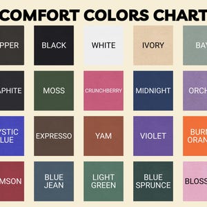 The image is a color chart that displays various colors, including shades of black, white, blue, green, purple, and orange.