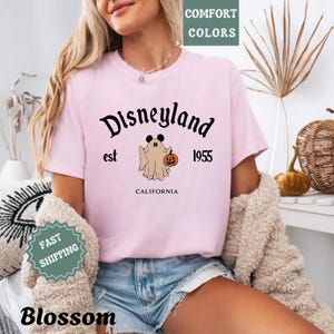 Comfort Colors Disneyland Halloween Shirt: Vintage Mickey Ghost Tee