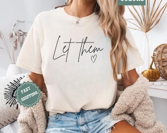 Camiseta motivacional Comfort Colors: Camiseta minimalista con gráfico de corazón