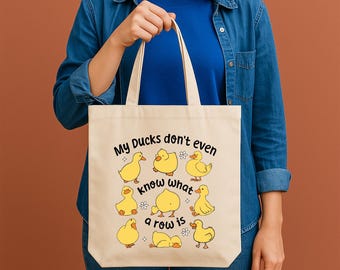 Bolsa de tela con diseño de pato: un regalo sarcástico de lona de algodón