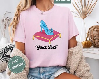 Comfort Colors Cinderella Pantoffel-Hemd - personalisiertes Prinzessinnen-T-Shirt