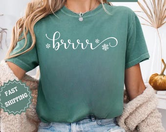 Sweat-shirt de Noël confortable Brrrr Comfort Colors