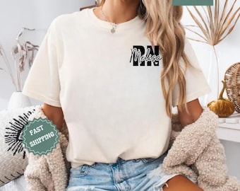 Chemise d'infirmière autorisée personnalisée avec nom personnalisé, couleurs confortables