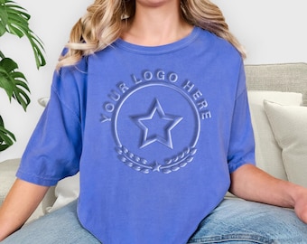 Moletom com logotipo personalizado em relevo – Gola redonda com estampa 3D personalizada