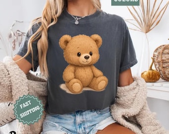 Comfort Colors Teddy Bear Shirt: Soft Plush Graphic Tee
