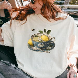 Floral Tea Cup Shirt, Tea Time Floral Shirt, Tea Lover Gift, Wildflower Shirt, Gift for Tea Lover, Gift for Mom, Gift for Her, Birthday Gift
