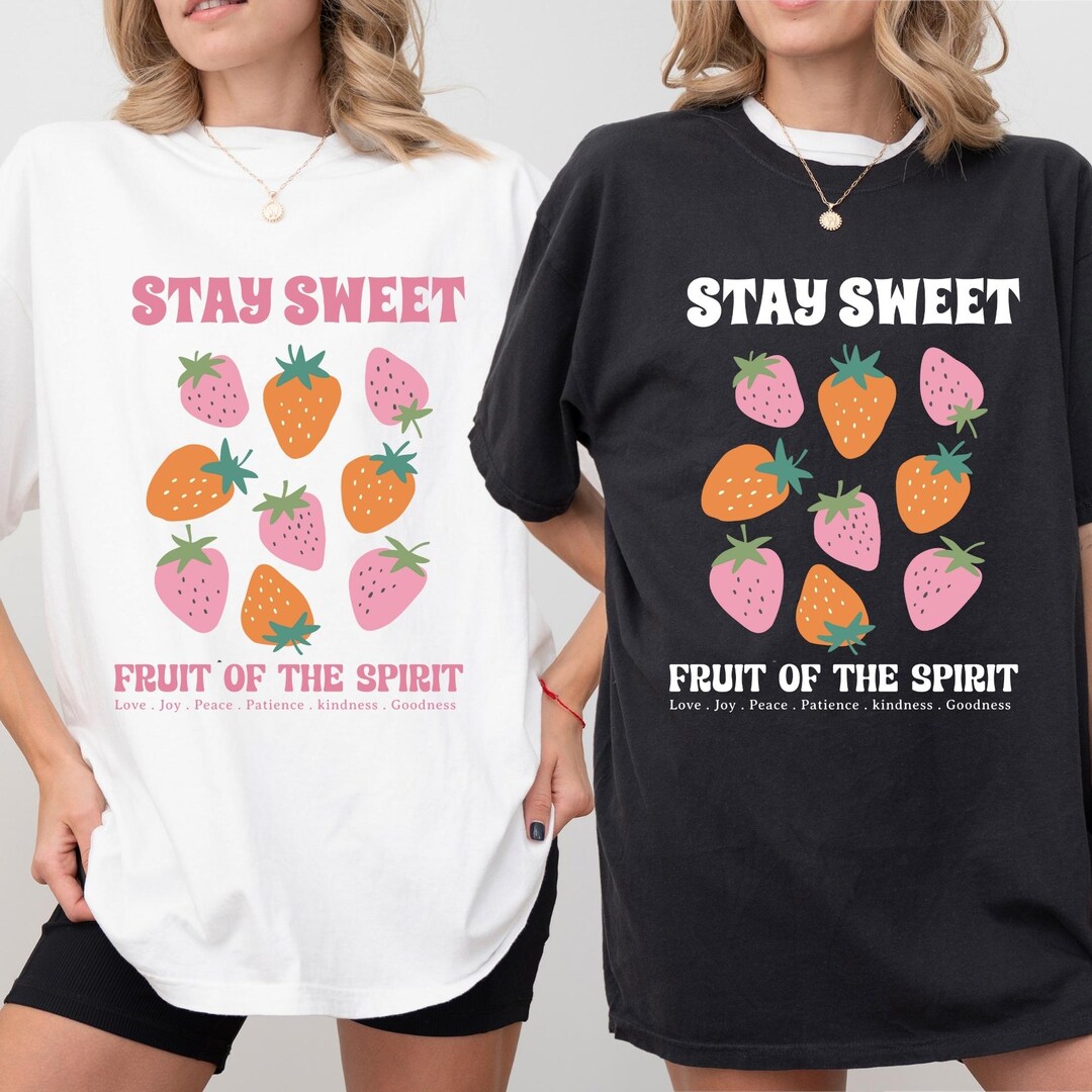 Boho Christian Strawberry Shirt Fruits of the Spirit Bible Verse Shirt ...