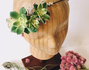 Succulent Bridal Halo // Succulent Crown // Flower Crown