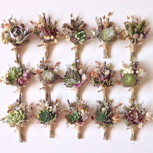 Succulent Boutonnieres // Flower Fields, Assorted image 1