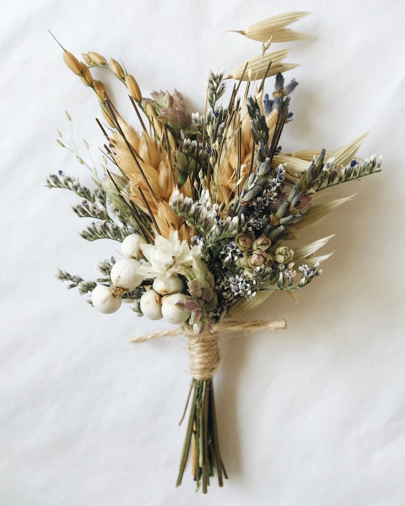 Prairie Romance Boutonniere // Wheat Boutonniere // Buttonhole image 3