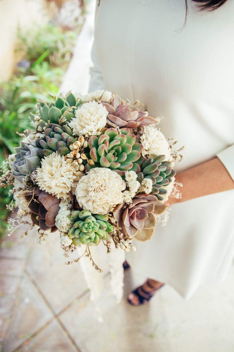 Succulent & Sola Bouquet // Bridal Bouquet image 1