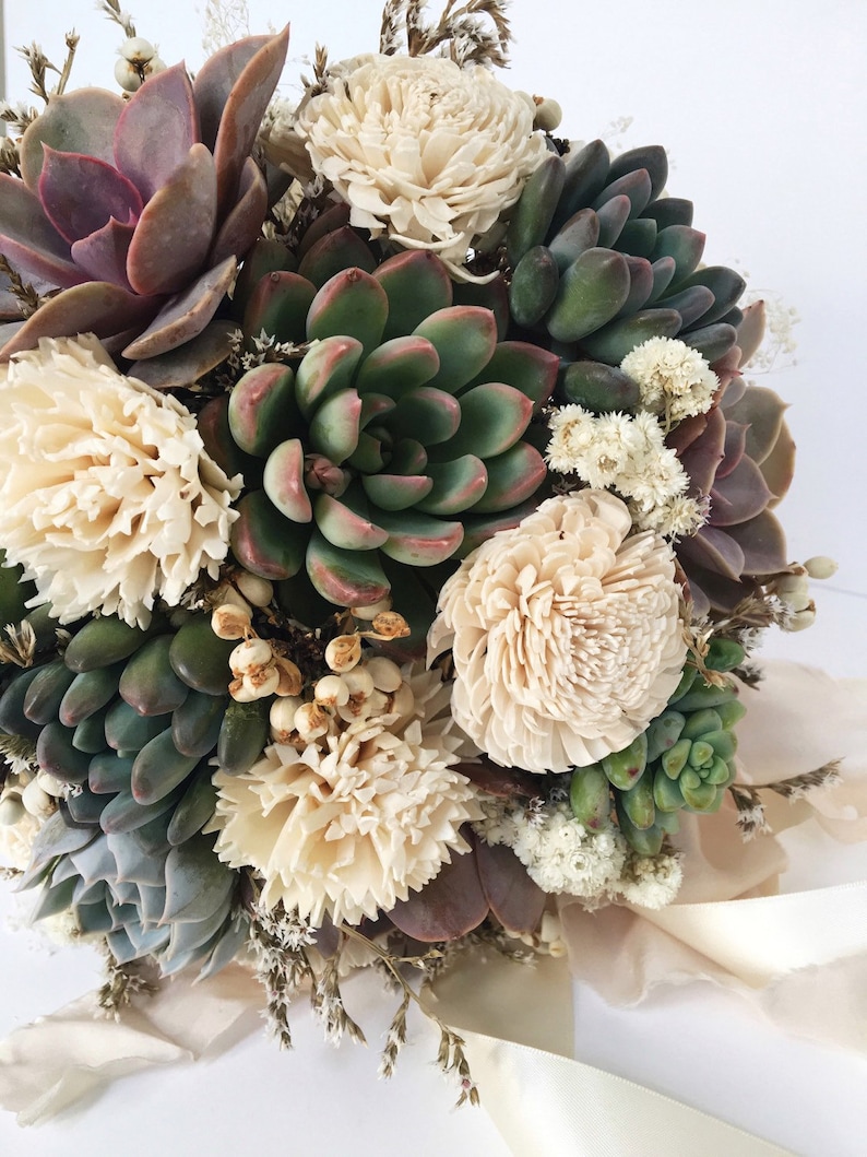 Succulent & Sola Bouquet // Bridal Bouquet image 2