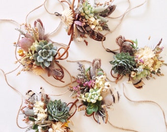 Succulent Corsage // Wildflower