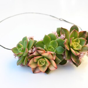 Succulent halo de mariée // Couronne succulente // Couronne de fleurs image 2