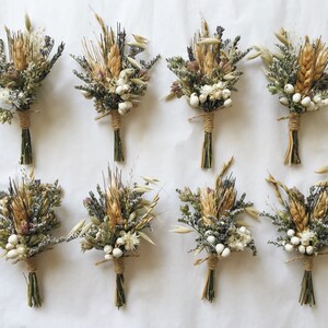 Prairie Romance Boutonniere // Wheat Boutonniere // Buttonhole image 2