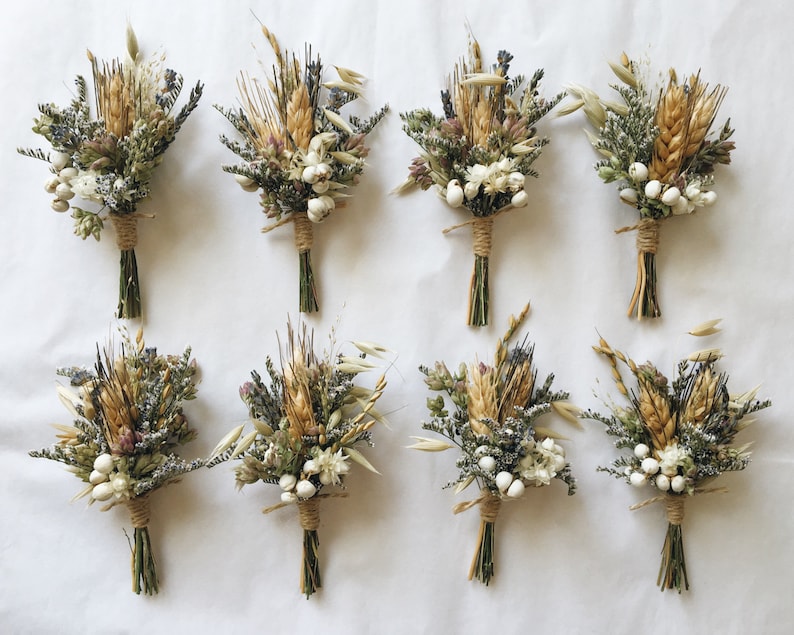 Prairie Romance Boutonniere // Wheat Boutonniere // Buttonhole image 2