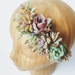Succulent Bridal Halo // Succulent Crown // Purple and Mint Flower Crown