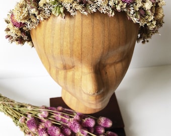 Purple Mist Flower Crown // Dried Flowers // Headpiece