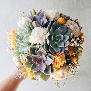 Succulent & Sola Bouquet // Sunshine // Bridal Bouquet