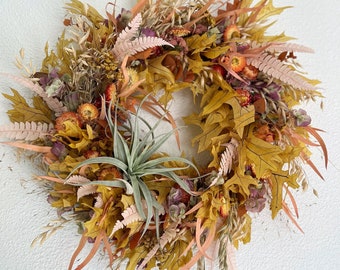 Golden Hour Wreath // Dried Flowers // Christmas // Holiday Wreath