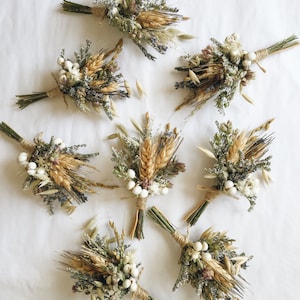 Prairie Romance Boutonniere // Wheat Boutonniere // Buttonhole image 1