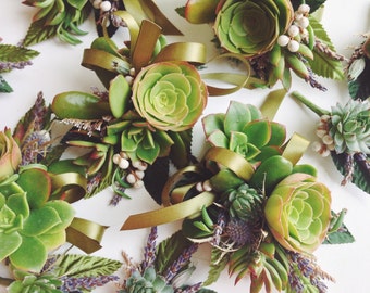 Succulent Corsage // Organic