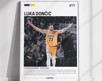 Luka Doncic Lakers Poster: Basketball Wall Art Print, Slowenien Luka Magic